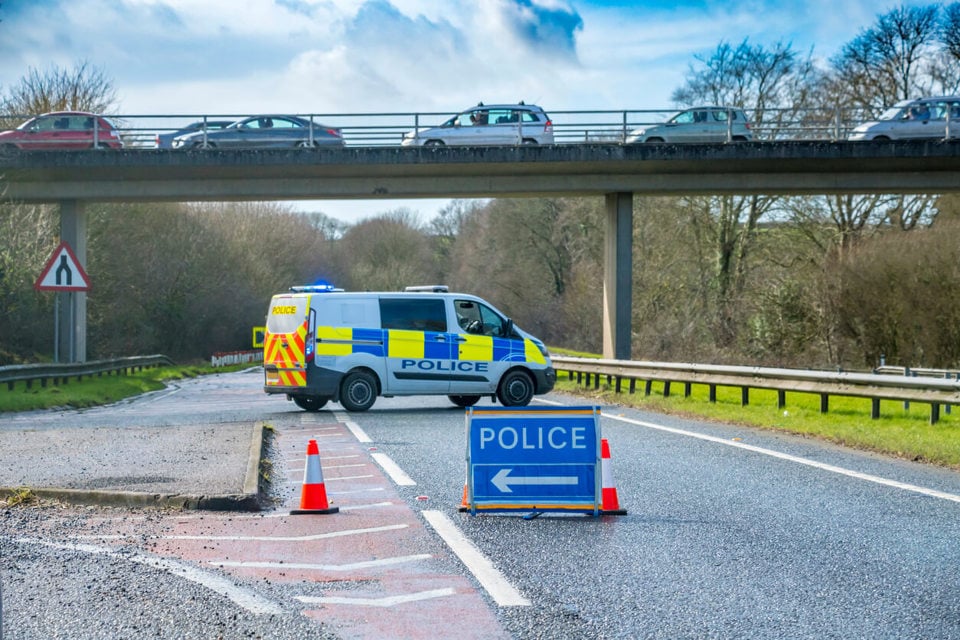 Road closed due to accident