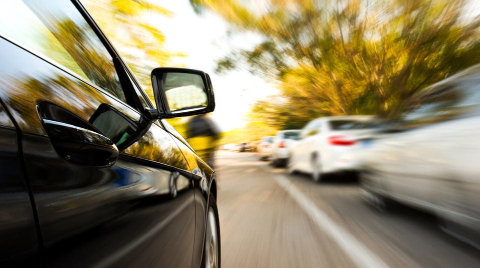 speeding car, speed limit istock