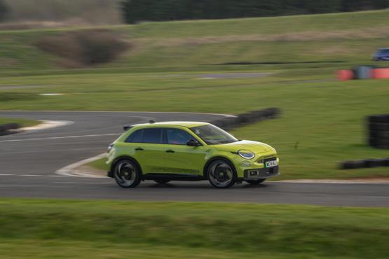 Abarth 600e on track