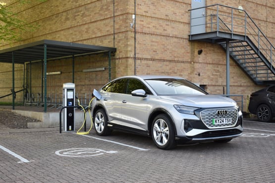 Audi Q4 e-tron charging