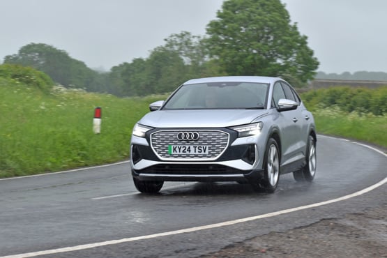 Audi Q4 e-tron driving