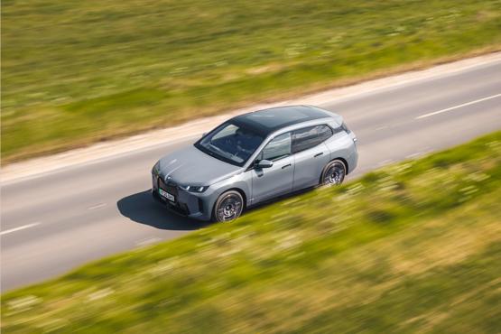BMW iX driving