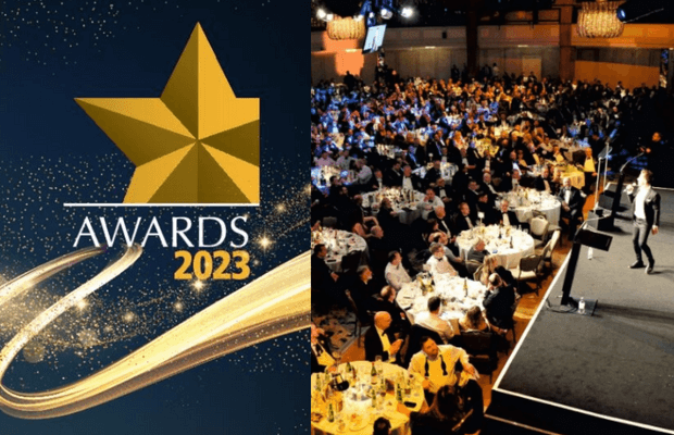 Fleet News Awards 2023 logo and 2022 awards balcony view