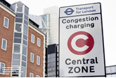 London congestion charge zone sign