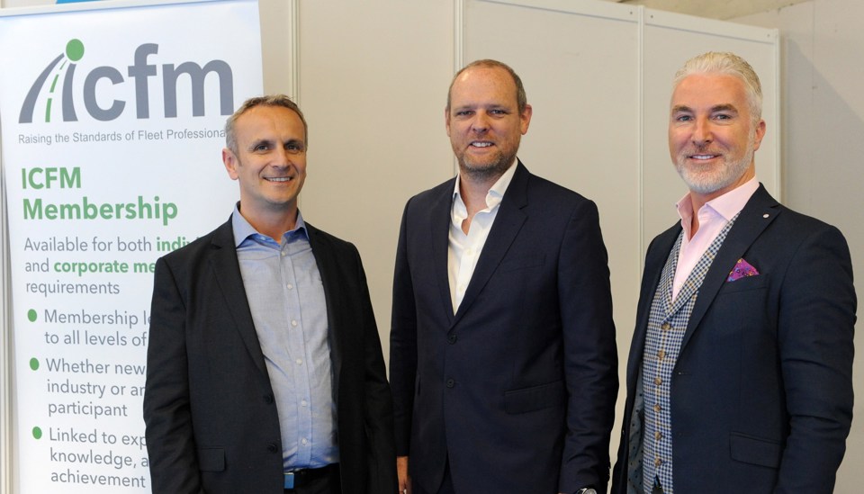 Martin Evans, managing director of Jaama, Paul Hollick, ICFM chairman and MD of TMC, and Justin Whitston, chief executive of Fleetondemand
