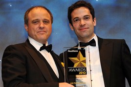 Geoff Wright (left) receives his Fleet New award
