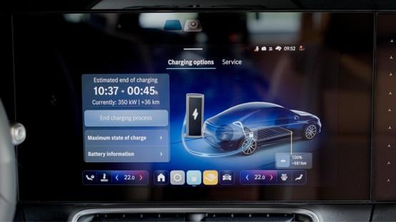 Mercedes CLA infotainment screen