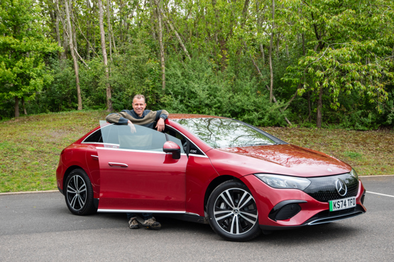 Stephen Briers with Mercedes EQE