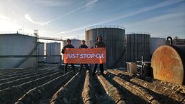 Just Stop Oil protesters at refinery