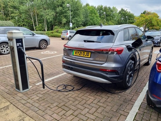 Audi Q4 e-tron charging