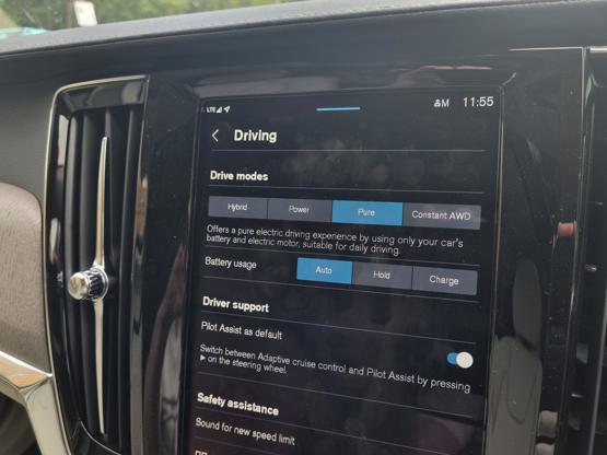 Volvo V90 drive mode settings