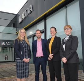 Photo caption: Activa Contracts' new area managers (left to right) Kay Piggott, James Davis and Penny Muchamore with Sally Lewis, national sales manager.