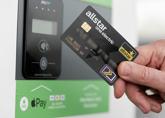 Allstar Electric One card being used to pay at a charge point