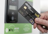 Allstar fuel card being swiped against charge point