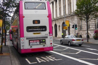 bus lane fine, driving in a bus lane, penalty for driving in a bus lane.