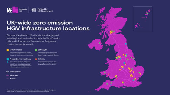 UK HGV infrastructure map