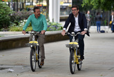 Chris Boardman, Transport Commissioner, and Mayor of Greater Manchester, Andy Burnham