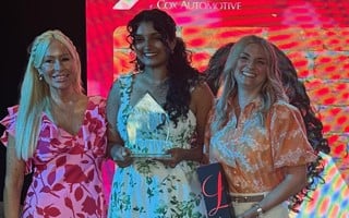 Daveena Saranna (centre) has been named the 2025 Barbara Cox Woman of the Year
