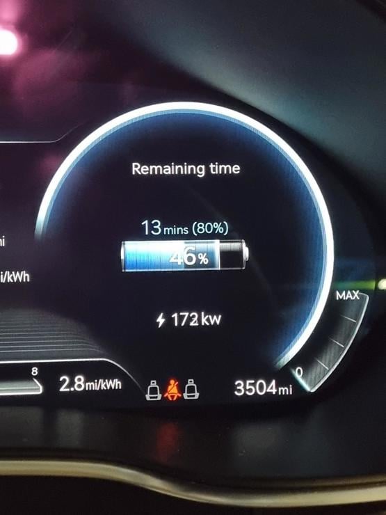 Genesis G80 charging speed