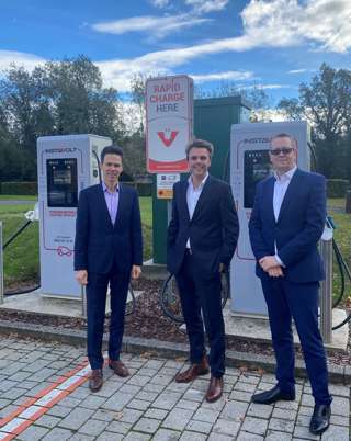 David Lewis, electric vehicles & energy lead at SCL Adrian Keen, CEO at InstaVolt Shane Pither, head of automotive innovation at SCL 