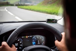 Lightfoot device on driver dashboard