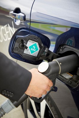 Hydrogen refuel stock image 