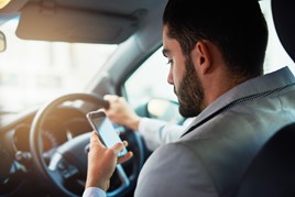 Mobile phone use while in a car