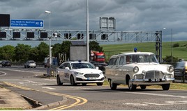 Ford brought together new and old police cars to celebrate 60 years of the M1 motorway.