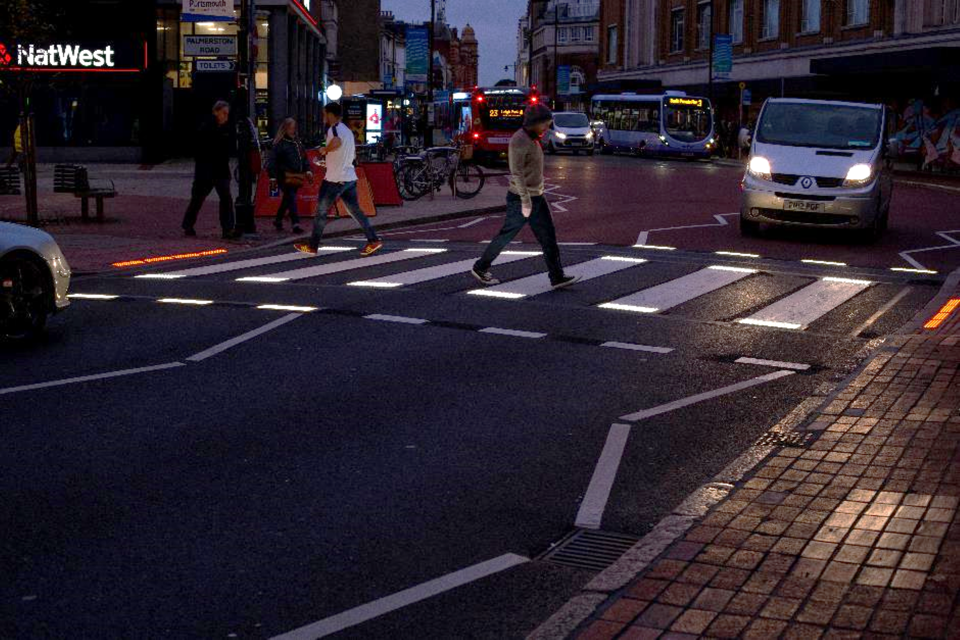 luminous road markings