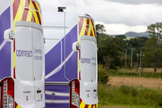 Two Openreach vans