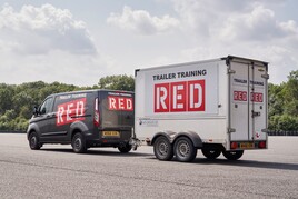 van towing a trailer 