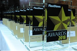 Fleet News Awards trophies on a table
