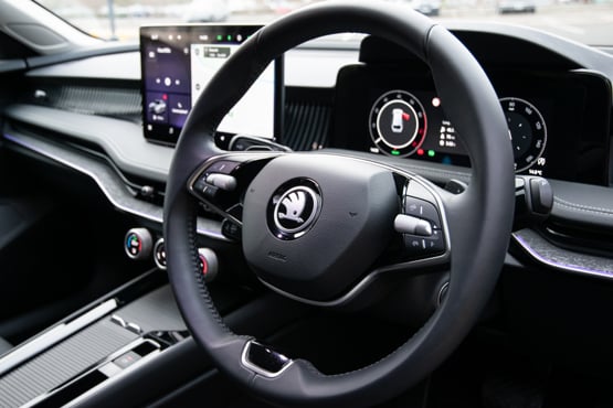 Skoda Superb steering wheel