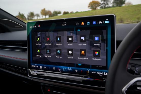 VW id7 infotainment screen