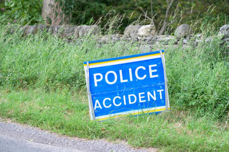 Police accident sign