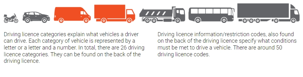 Driving licence categories