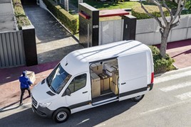 Man delivering package from van
