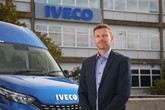 Mike Cutts stood beside Iveco vehicle