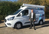 Shaun Atton, Auto Windscreens’ fleet manager, with new Ford Custom van