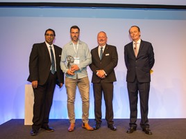 Bibby Distribution's Mark Field receiving his 2019 award