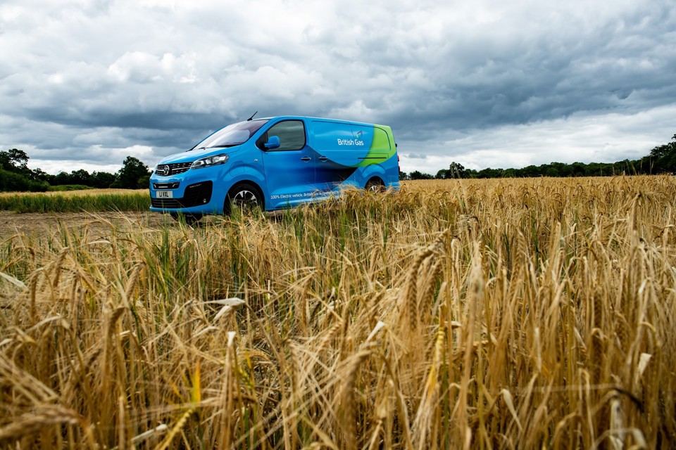 British Gas Vauxhall Vivaro-e electric vans 