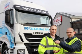 Calor has become the first company in the UK to trial Iveco’s Stralis 6x2 LNG truck