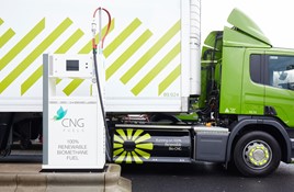 Truck by CNG Fuels pump