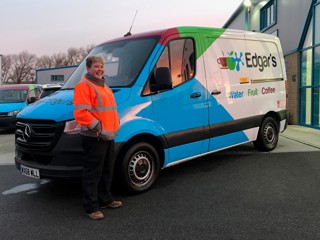 Edgars Waters van and driver