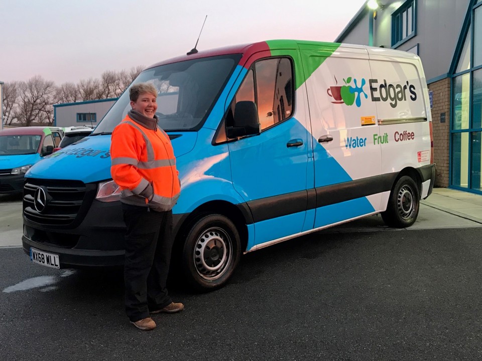 Edgars Waters van and driver