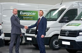Europcar's Stuart Russell with Michael Cutts, of Volkswagen Commercial Vehicles