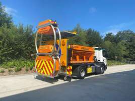 Hackney Butcher winter road gritter with demount scorpion cushion