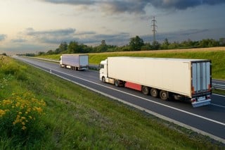 Trucks on the motorway