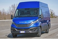The Iveco Daily van in blue