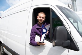Sam Burton of Wayfair, Logistics UK’s Van Driver of the Year 2021 